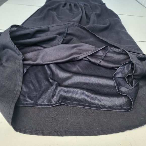 NWT Japna Women's Black Linen Rayon Tank Dress Smocked Back Sz S - Picture 12 of 13